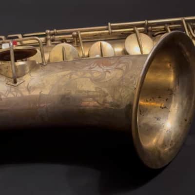 1927 Elkhart Band Instruments Co. (Martin) Tenor Saxophone Gold Plated w/ Deluxe Engraving image 5