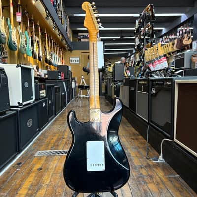 Fender Custom Shop Limited Edition 70th Anniversary 1954 Stratocaster Journeyman Relic with Closet Classic Gold Hardware Aged Black w/Hard Case image 6