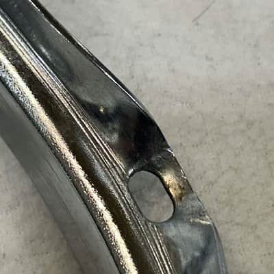 Ludwig 2 Steel 12"/6 lug Triple Flanged Hoops (10115T-HP-1165) 1977 - chrome image 5