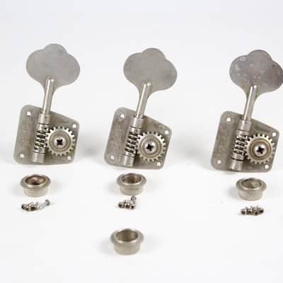 1968-1972 Vintage Fender Jazz/Telecaster/Precision Bass PBass ~NICKEL TUNERS~ Set of 3 1969,1970,1971 image 3