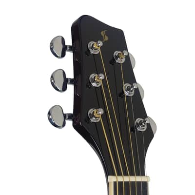 Stagg Left-Handed Dreadnought Guitar - Sunburst - SA35 DS-VS LH image 4