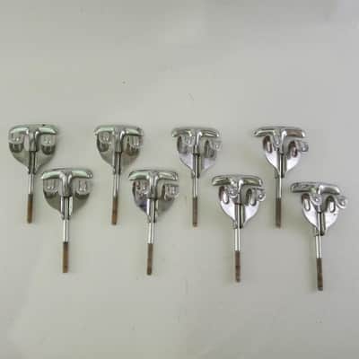 Premier/Olympic 8x Bass Drum Tension T-Rods/Claws Vintage 60s Chrome England Set image 2