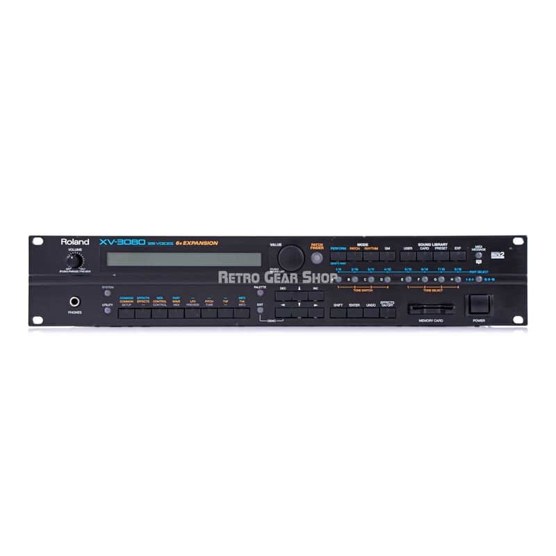 Roland XV-3080 Synth Module Rackmount Synthesizer Vintage Original Box w/ cards image 1