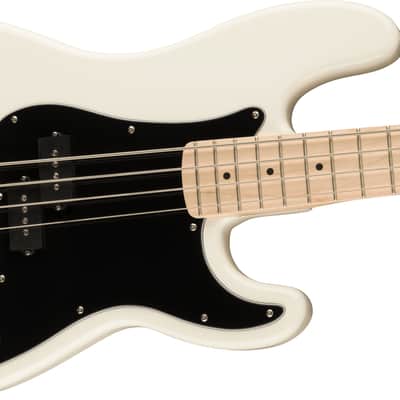 Affinity Series® Precision Bass® PJ, Maple Fingerboard, Black Pickguard, Olympic White image 4
