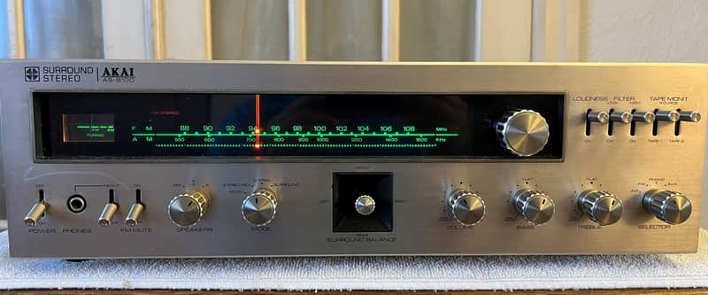 【希少】AKAI AS-8100 アンプ SURROUND STEREO アカイ Vintage AS-8100 Surround Stereo Amplifier Tuner-Powers On-Tested