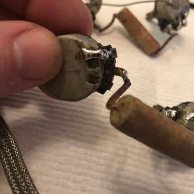 Gibson Vintage 1954 Les Paul Standard wiring harness - pots, caps, switch, jack 1954 image 12