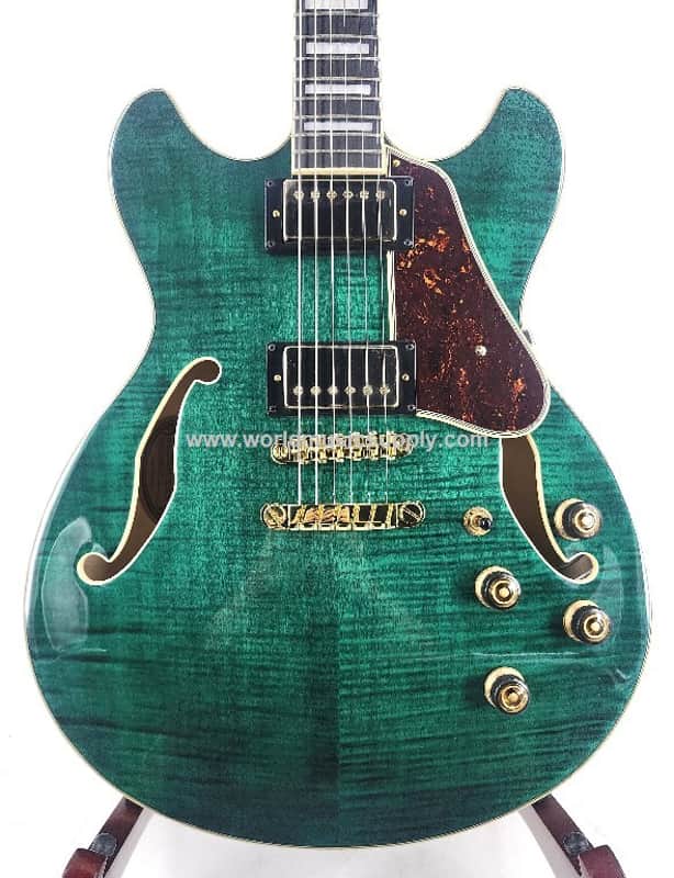 Ibanez Ibanez AS93FMTMG AS Artcore Expressionist Electric Guitar - Moss Green image 1