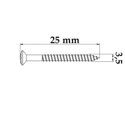 50 Black 3,5 x 25mm screws for Tremolo or Strap locks image 3