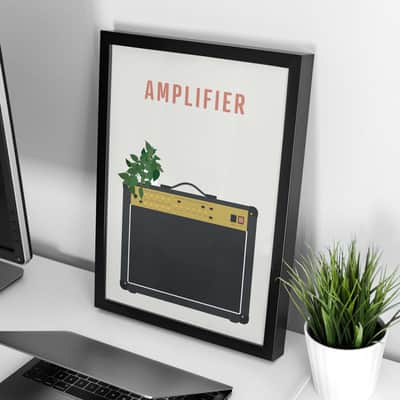 Marshall Amplifier Print - Guitar Amp Poster, A4 Size image 1