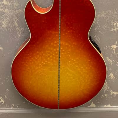 1997 Epiphone PR7E/HS Cherry Sunburst Acoustic-Electric Guitar image 7