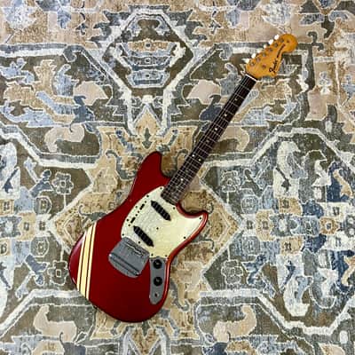 1971 Fender Mustang Competition Red with OHSC all original vintage electric guitar image 2