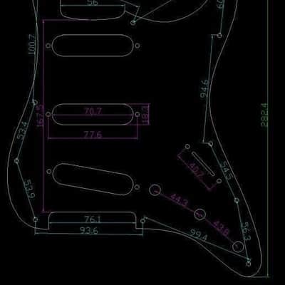 Black 3-ply Strat SSS Pickguard Kit , Black knobs, and Black Covers USA SHIP image 5