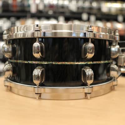 Pre-Owned Tama Limited Edition Starclassic Bubinga Exotix 6x14" (1 of 50) Snare Drum - Midnight Storm Sapele image 8
