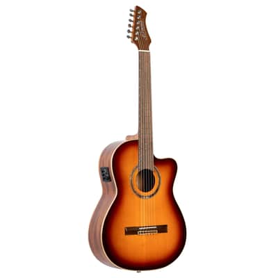 Ortega RCE238SN-FT Performer Series Solid Alaskan Sitka Spruce Top Mahogany Neck Nylon 6-String Classical Acoustic-Electric Guitar w/Deluxe Gig Bag image 2