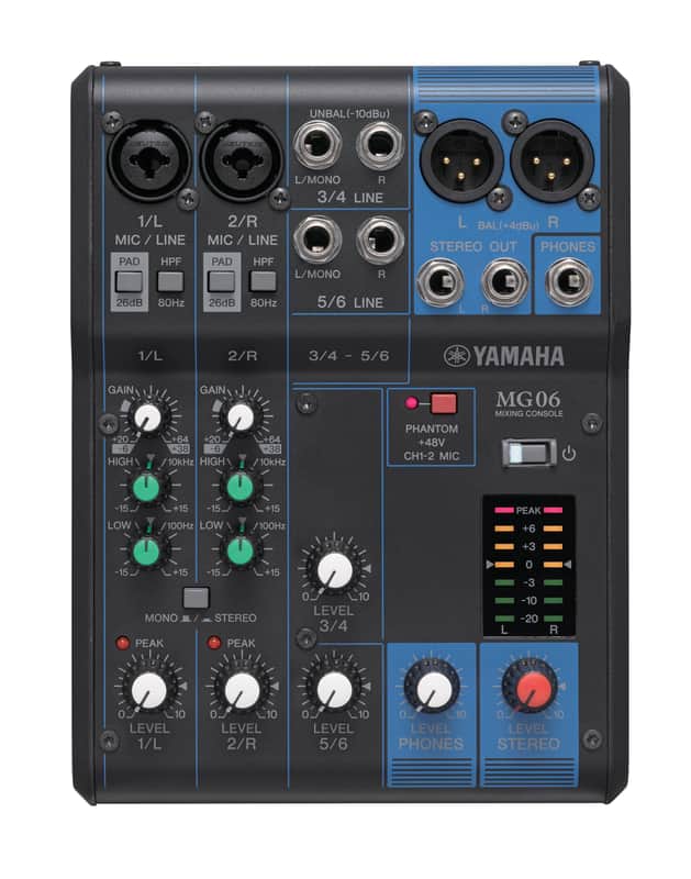 Yamaha MG06 6 Channel Mixer image 1