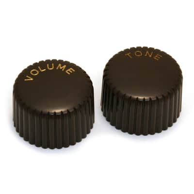 WDKN1BR Harmony Style Brown Cupcake Knob Set Guitar/Bass Tone/Volume