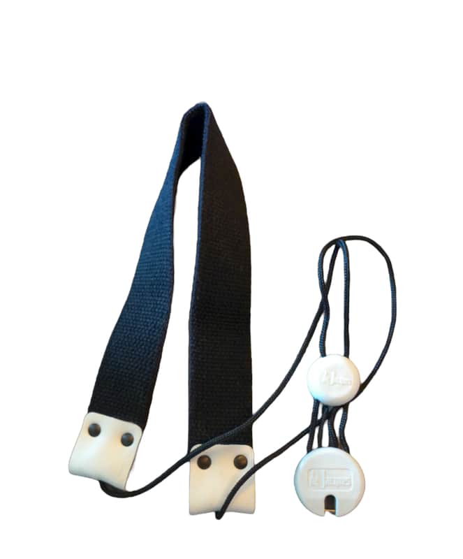 DeJacques Alto/Tenor Sax Strap-Tux - Black w/ White Ends image 1