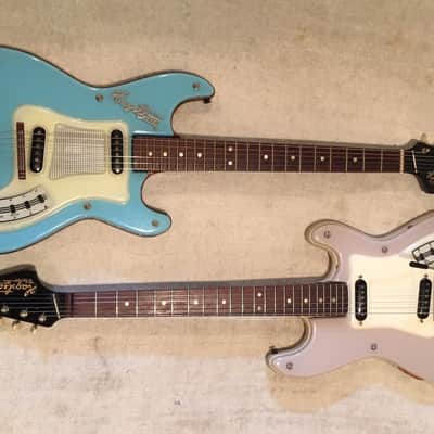 Hagstrom 1 1960's Rare Lavender + Blue Plastic Top Guitars image 9