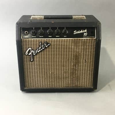 Fender Musical Instruments Sidekick 10 Blackface 1980s Japan MIJ Electric Guitar Amplifier Travel Amp Relic image 3