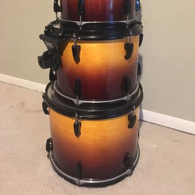 Pearl ELX 5-piece drum set in Amber fade w/ black hardware image 4