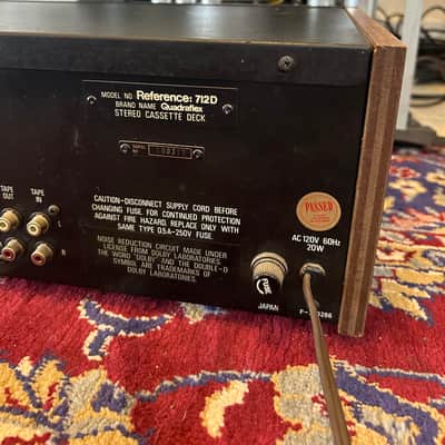 Quadraflex Reference 712D Stereo Cassette Deck Vintage - W/ Wood