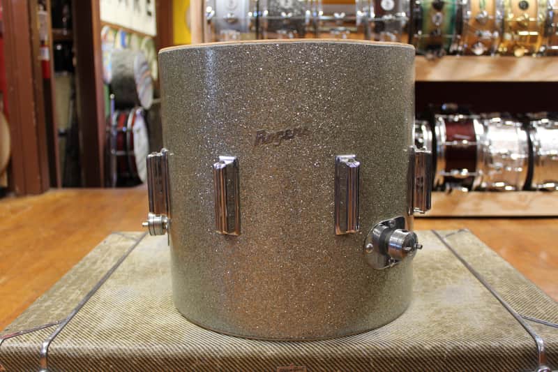 1960s Rogers 14x14 Tower Floor Tom in Silver Sparkle image 1