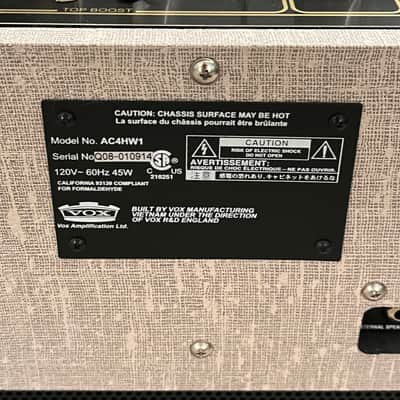 Vox AC4HW1 4-watt 1x12" Handwired Tube Combo Amp image 6