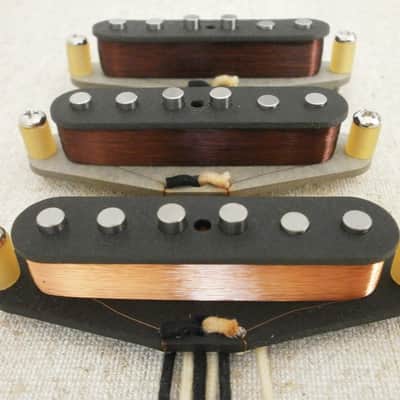 Stratocaster Pickups SET Hand Wound DAVID GILMOUR Black Strat Clones 1976-79 Q pickups Pink Floyd Guitar The Edge U2 image 9