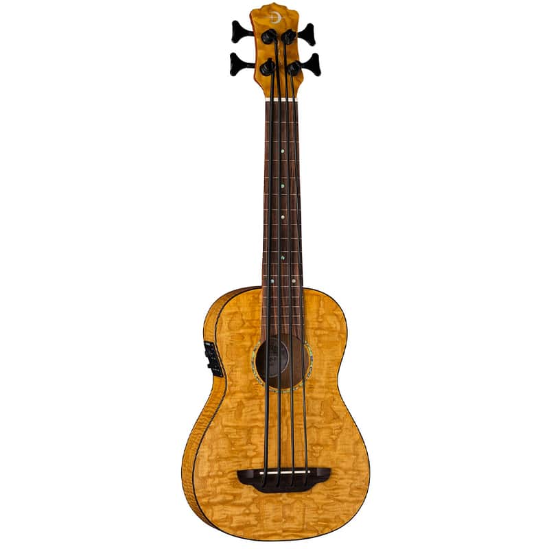 Luna UKE-BBASS-QA Quilt Top Bari-Bass Ukulele with Preamp image 1