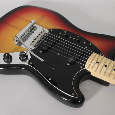 1977 Fender Mustang Sunburst Maple Fretboard w/OHSC image 9