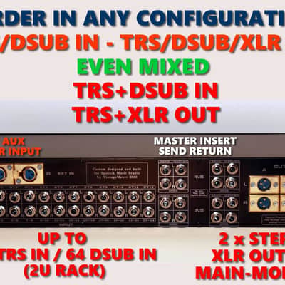 16 input - 2 Out - Analog Summing Box Mixer for DAW - Synth - Drum Machine - DSUB In TRS Out - Passive Rackmount  - Order and customize yourself! image 7