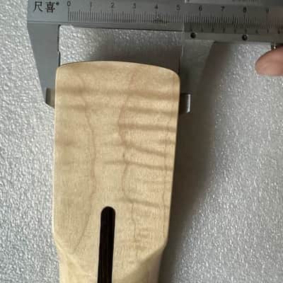 Natural Tiger Maple Wood Guitar Stratocaster Strat Style Neck, 21 Frets Fingerboard image 5