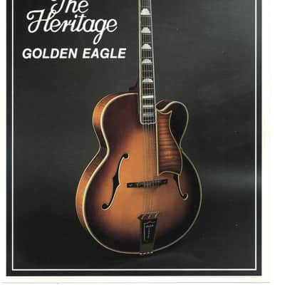 Heritage Guitars- Golden Eagle, promotional print/cut sheet, 1988 image 1