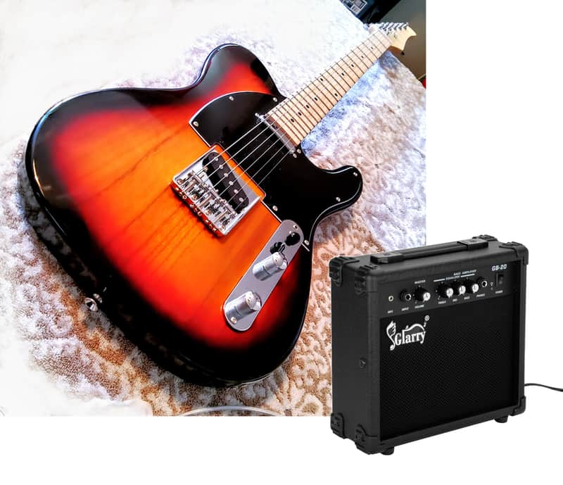 🎸+Amp! T Style Electric Guitar +Soft Case/Gig Bag, Strap, Cable!🎸 image 1