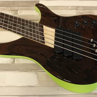 Dingwall Custom Shop Afterburner II Natural Ziricote X-Top Ferrari Green Back image 3