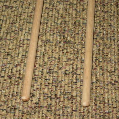 ONE pair new old stock (with packaging) Malletech OR45B Orchestra Series Mallets (Bells, Xylophone, Glock and multi-percussion) 1 and 1/8" Hard Heavy White Ball Heads, Orchestra Length Birch Handles (from around 2019) Made in USA image 13
