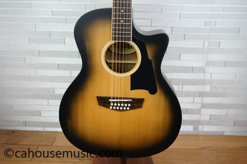 D'Angelico Premier Fulton 12-String Grand Auditorium - Aged Burst image 1