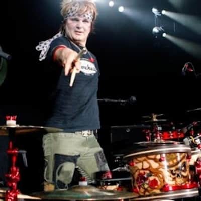 Rikki Rockett's Poison, Rockett Drum Works, Steam Bent Hickory "The Rose" Drum Kit, 22",16", 14", 12", 10",  Plus Woofer, Swarovski Crystals, Signed! STUNNING image 8