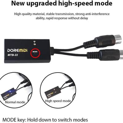 MIDI Adapter MIDI Interface Midi Cable MIDI to Wireless BT 5.0 Adapter MIDI in MIDI Out Anti-Interference MIDI Device for Digital Pianos Electronic Pianos MIDI Keyboards image 2