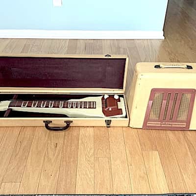 Vintage USA Made Gibson 1950's BR-9 Lap Steel Guitar w/ Matching Gibson Amplifier image 1