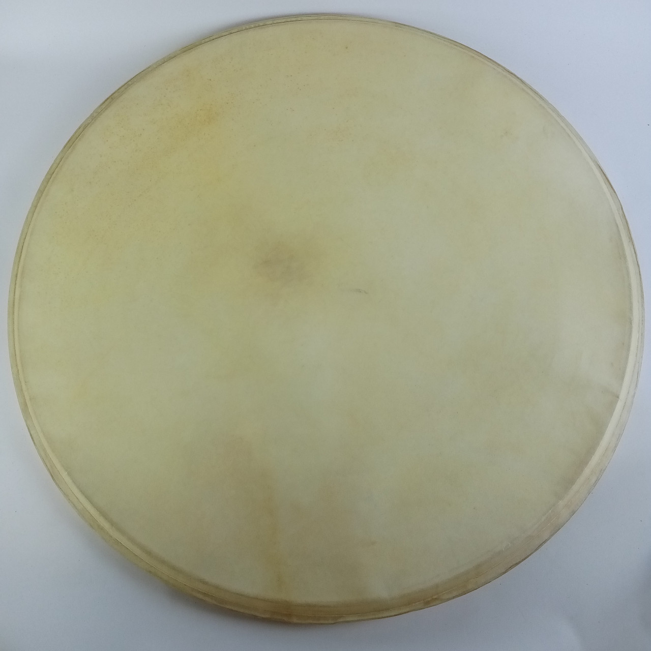 Crown-Ink-Stamp 24" Calfskin Bass Drum Head Vintage 30s-40s USA Leedy/Ludwig*EXC — main photograph