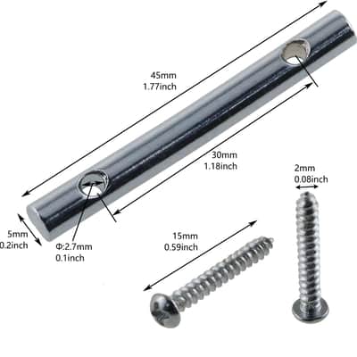 2pcs Guitar String Retainer Bar 44.8mm Guitar String Retainer Bar with Mounting Screws Metal Guitar Parts Accessories Guitar Tree Guide For Electric Guitars Parts image 3