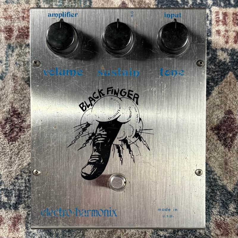 1977 Electro-Harmonix Black Finger Compressor Vintage Made In USA Guitar Effect Pedal! image 1