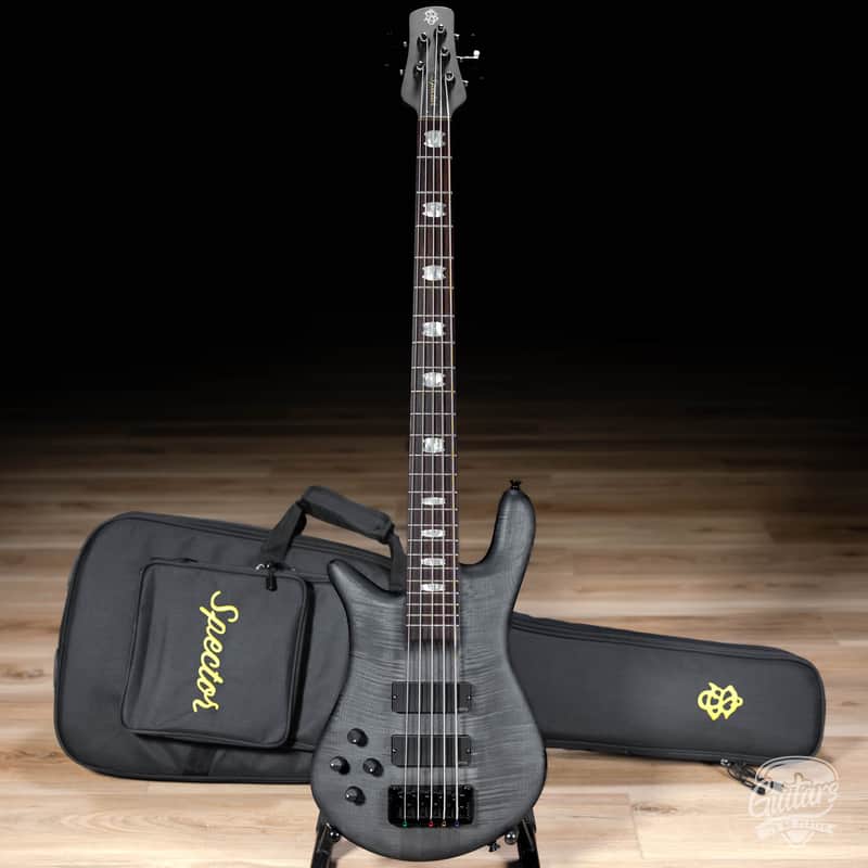 Spector Euro 5 LX 5-String Left-Handed Bass Guitar – Trans Black Stain Matte image 1