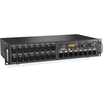 Behringer S16 Digital I/O Stage Box with 16x Remote-Controllable Midas Preamps, Bundle with TAPH100 Headphones, 2x 25' XLR Microphone Cable image 4