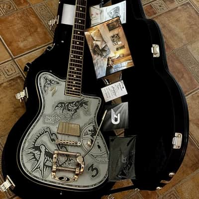 Duesenberg  Johnny Depp Jack Sparrow Limited edition Signature Series Aluminum Tattooed image 7