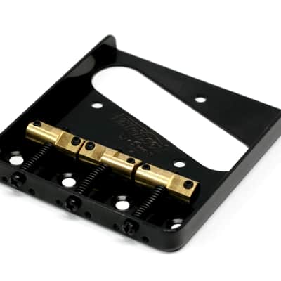 Wilkinson WTB Ashtray Bridge Tele Style w/Compensated Brass Saddles 2020 Black image 3