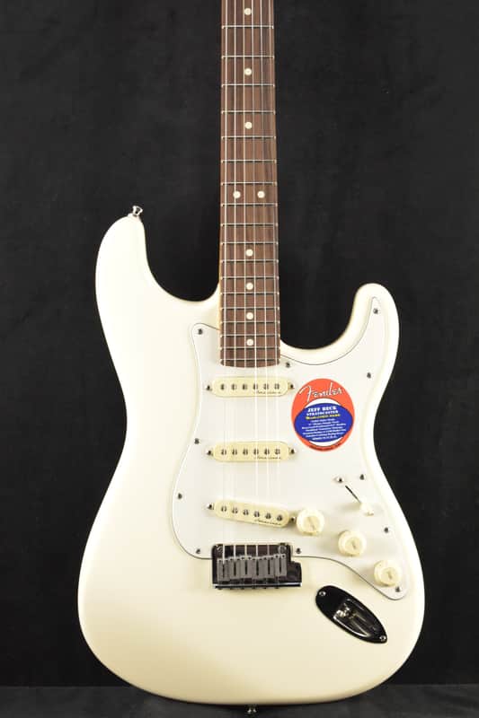 Mint Fender Jeff Beck Stratocaster Olympic White Rosewood Fingerboard