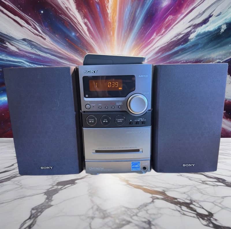 Sony CMT-NEZ30 Micro HiFi System CD Cassette AM/FM Stereo W/ Remote Fully Works! image 1