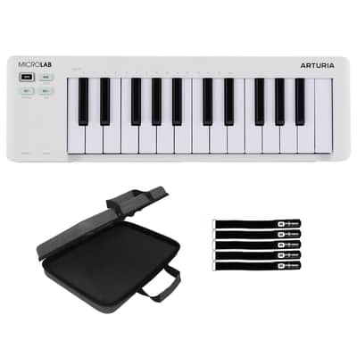 Arturia MicroLab mk3 White Ultra-Compact MIDI Controller with Case